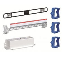 Набор для мультимедиа ZE339 (держатель с двумя пластиковыми клипсами, патч-панель на 12 модулей Keystone, тройная розетка, три держателя кабеля)  2CP