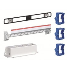 Набор для мультимедиа ZE339 (держатель с двумя пластиковыми клипсами, патч-панель на 12 модулей Keystone, тройная розетка, три держателя кабеля)  2CP