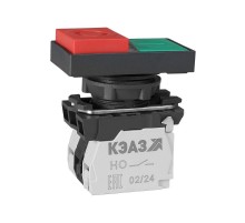 Кнопка КМЕ9111мЛ-220В-зел-красн-1но+1нз-двойная-индикатор-IP40 309597  КЭАЗ
