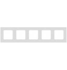Рамка для розеток и выключателей  Серия 12 12-5205-01 на 5 постов, Классик, белый  Б0067777  ЭРА