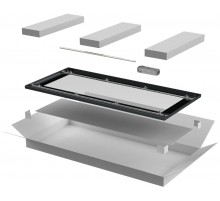 LINEA E Дверь стеклянная 600мм шкафа 18U чер.  LE05-18U6X-DR  ITK