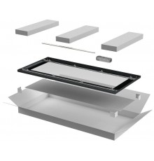 LINEA E Дверь стеклянная 600мм шкафа 47U чер.  LE05-47U6X-DR  ITK