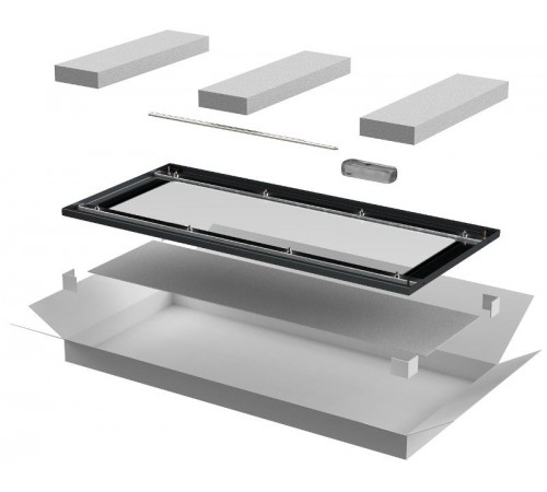 LINEA E Дверь стеклянная 600мм шкафа 24U чер.  LE05-24U6X-DR  ITK