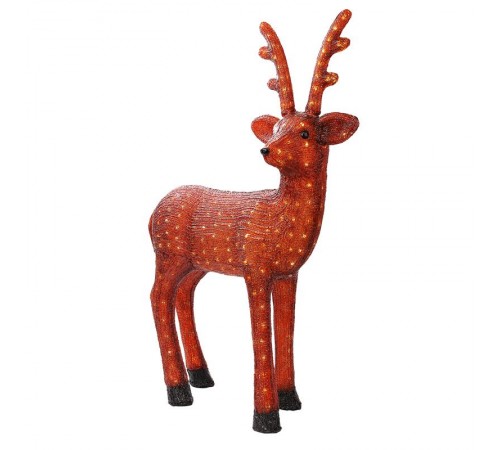 Акриловая светодиодная фигура "Бурый олень " 100 см, 380 светодиодов, IP 44, понижающий трансформатор в комплекте,  513-305  NEON-NIGHT