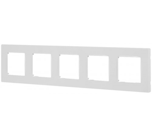 Рамка для розеток и выключателей  Серия 12 12-5205-01 на 5 постов, Классик, белый  Б0067777  ЭРА