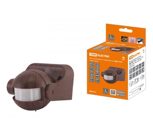 ДДС-02В (1100Вт, 5-480с, 6м, 5+Лк, 180гр, IP44), "ЭКО" венге  SQ0324-0042  TDM