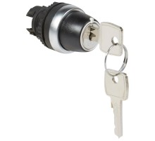 Переключатель с ключом № 455 - Osmoz - для комплектации - без подсветки - IP 66 - 2 положения с фиксацией и ключ 90°  023955  Legrand