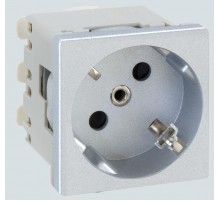 Simon Connect Розетка с/з 2P+E, модуль К45, безвинтовой зажим,16А, 250В, алюминий  K11-8  Simon