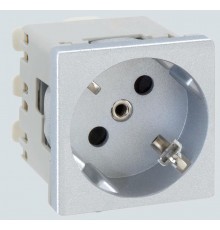Simon Connect Розетка с/з 2P+E, модуль К45, безвинтовой зажим,16А, 250В, алюминий  K11-8  Simon