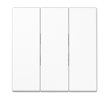 Тройная клавиша для балансирных механизмов выключателей (кнопок); термопласт; белый; LS990  LS993BFWW  Jung