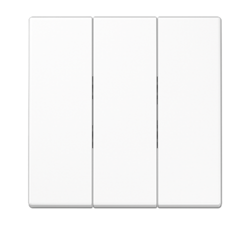 Тройная клавиша для балансирных механизмов выключателей (кнопок); термопласт; белый; LS990  LS993BFWW  Jung