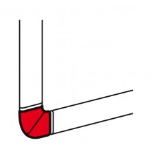 Угол плоск. бел д/плинт 80*20 переменный DLP  033747  Legrand