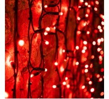 Гирлянда "Светодиодный Дождь" 2х1,5м, постоянное свечение, черный провод "КАУЧУК", 230 В, диоды КРАСНЫЕ, 360 LED  237-122  NEON-NIGHT