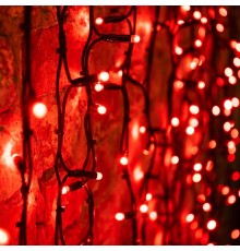 Гирлянда "Светодиодный Дождь" 2х1,5м, постоянное свечение, черный провод "КАУЧУК", 230 В, диоды КРАСНЫЕ, 360 LED  237-122  NEON-NIGHT