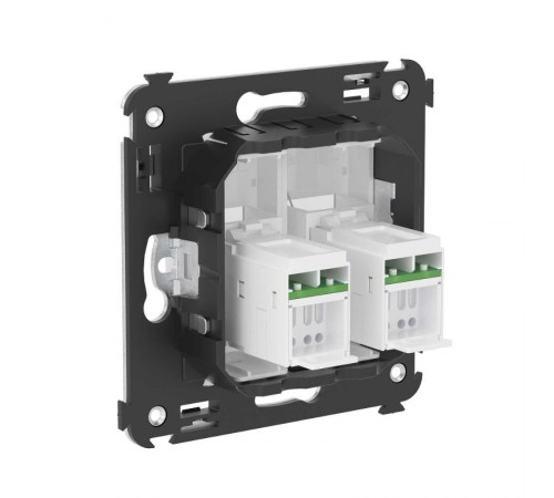 Компьютерная розетка RJ-45 в стену, кат.6А двойная, "Avanti", "Белое облако"  4400374  DKC