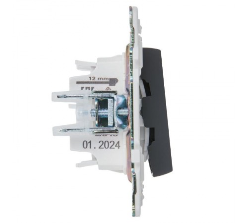 SKANDY Выключатель 2-клавишный проходной с индикацией 10А SK-V10G графит  SK-V22-1-10-K53  IEK