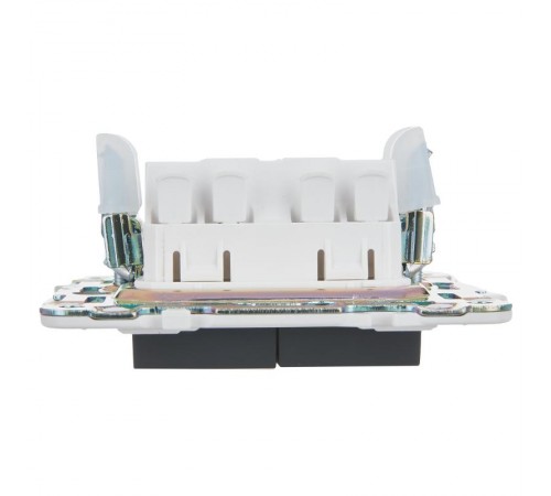 SKANDY Выключатель 2-клавишный проходной с индикацией 10А SK-V10G графит  SK-V22-1-10-K53  IEK