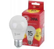 Лампа светодиодная ЭКО LED A60-15W-827-E27 R (диод, груша, 15Вт, тепл, E27)  Б0046355  ЭРА
