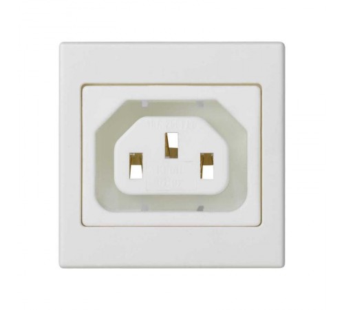 Simon Connect Адаптер с гнездовым разъёмом С13, "мама"(IEC3200), К45, белый  K306A-9  Simon