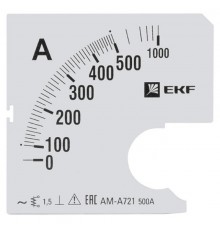 Шкала сменная для A721 500/5А-1,5 EKF PROxima  s-a721-500  EKF
