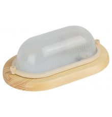 Светильник пылевлагозащищенный под лампу для ЖКХ НБО 04-60-011 КАНТРИ (дерево), пл-н стекло, 60Вт, Е27, 220В, IP54  Б0048031  ЭРА