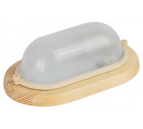 Светильник пылевлагозащищенный под лампу для ЖКХ НБО 04-60-011 КАНТРИ (дерево), пл-н стекло, 60Вт, Е27, 220В, IP54  Б0048031  ЭРА