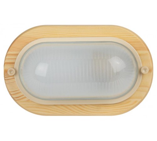 Светильник пылевлагозащищенный под лампу для ЖКХ НБО 04-60-011 КАНТРИ (дерево), пл-н стекло, 60Вт, Е27, 220В, IP54  Б0048031  ЭРА