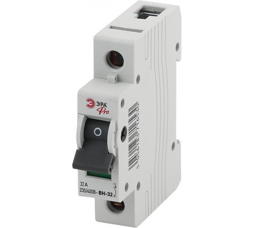 Выключатель нагрузки модульный (мини-рубильник) Pro ВН-32 1P 32A (12/180/5040) Pro  Б0048884  ЭРА
