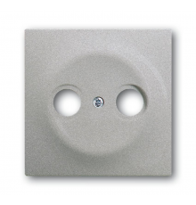 Накладка (центральная плата) для TV-R розетки, серия impuls, цвет серебристый металлик  1753-0-0040   2CKA001753A0040  ABB