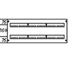 Пластрон глухой 3ряда/2 рейки -150мм  AG232  ABB