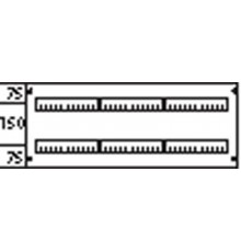 Пластрон глухой 3ряда/2 рейки -150мм  AG232  ABB