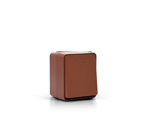 AtlasDesign Profi54 Терракотовый О/У Выключатель 1-клавишный с подсветкой 10 АХ  ATN547013  SE