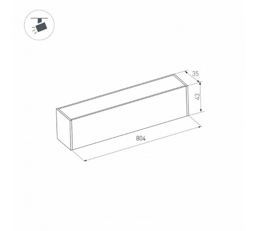 Светильник MAG-FLAT-45-L805-24W Warm3000 (BK, 100 deg, 24V)  026958  Arlight