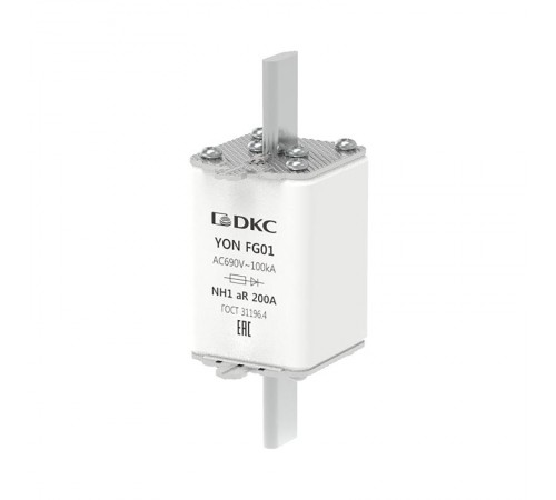 Предохранитель YON ножевого типа FG1 200А 690V характеристика aR  1FG01-0200-690V-AR  DKC