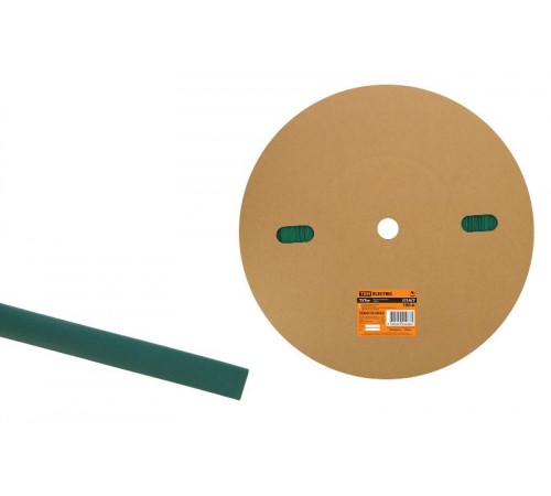 Термоусаживаемая трубка ТУТнг 14/7 зеленая (100 м/ролл)   SQ0518-0032  TDM