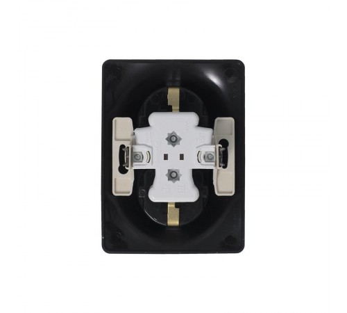 Glossa Антрацит Розетка 2-ая с заземлением, 16А (в сборе)  GSL000724  SE