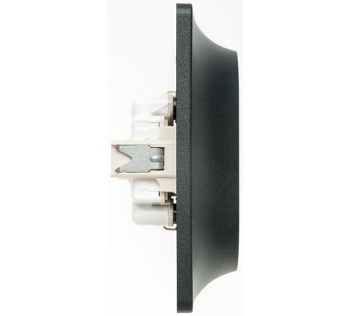 Glossa Антрацит Розетка 2-ая с заземлением, 16А (в сборе)  GSL000724  SE