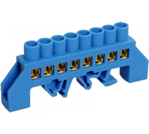 Шина PE "земля" в комбинированном DIN-изоляторе"Стойка" ШНИ-8х12-16-КС-Ж  YNN10-812-16DP-K05  IEK