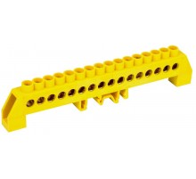 Шина PE "земля" в комбинированном DIN-изоляторе"Стойка" ШНИ-8х12-16-КС-Ж  YNN10-812-16DP-K05  IEK