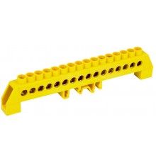 Шина PE "земля" в комбинированном DIN-изоляторе"Стойка" ШНИ-8х12-16-КС-Ж  YNN10-812-16DP-K05  IEK