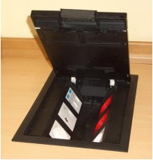 LUK/6 Люк в пол на 6 постов (45х45мм) с суппортом и коробкой 70060+70160, пластик  70062  Ecoplast