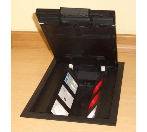 LUK/6 Люк в пол на 6 постов (45х45мм) с суппортом и коробкой 70060+70160, пластик  70062  Ecoplast