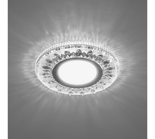 Светильник точечный встраиваемый под лампу, с LED подсветкой CD903 15LED*2835 SMD 4000K, MR16 50W G5.3, белый, хром  28846  FERON