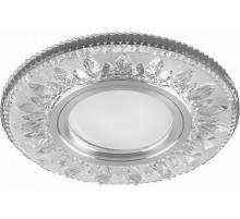 Светильник точечный встраиваемый под лампу, с LED подсветкой CD903 15LED*2835 SMD 4000K, MR16 50W G5.3, белый, хром  28846  FERON