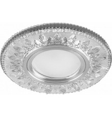 Светильник точечный встраиваемый под лампу, с LED подсветкой CD903 15LED*2835 SMD 4000K, MR16 50W G5.3, белый, хром  28846  FERON