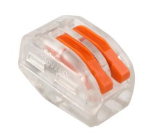 Универсальная клемма 2-проводная, прозрачная (0,08-2,5/4 мм) (50 шт./уп.)  07-5252-1  REXANT