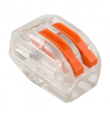 Универсальная клемма 2-проводная, прозрачная (0,08-2,5/4 мм) (50 шт./уп.)  07-5252-1  REXANT