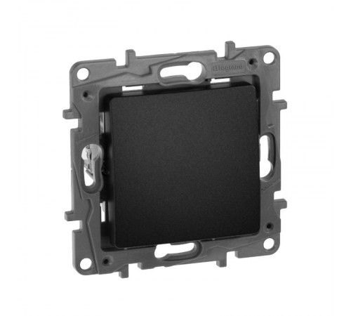 Etika Антрацит Переключатель промежуточный 1-клавишный, винтовые клеммы, 10AX, 250 В  672609  Legrand