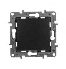 Etika Антрацит Переключатель промежуточный 1-клавишный, винтовые клеммы, 10AX, 250 В  672609  Legrand