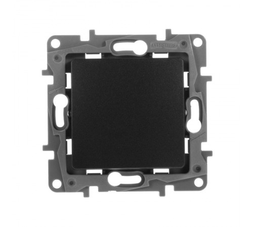 Etika Антрацит Переключатель промежуточный 1-клавишный, винтовые клеммы, 10AX, 250 В  672609  Legrand